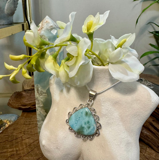 Larimar Necklace 925 Silver