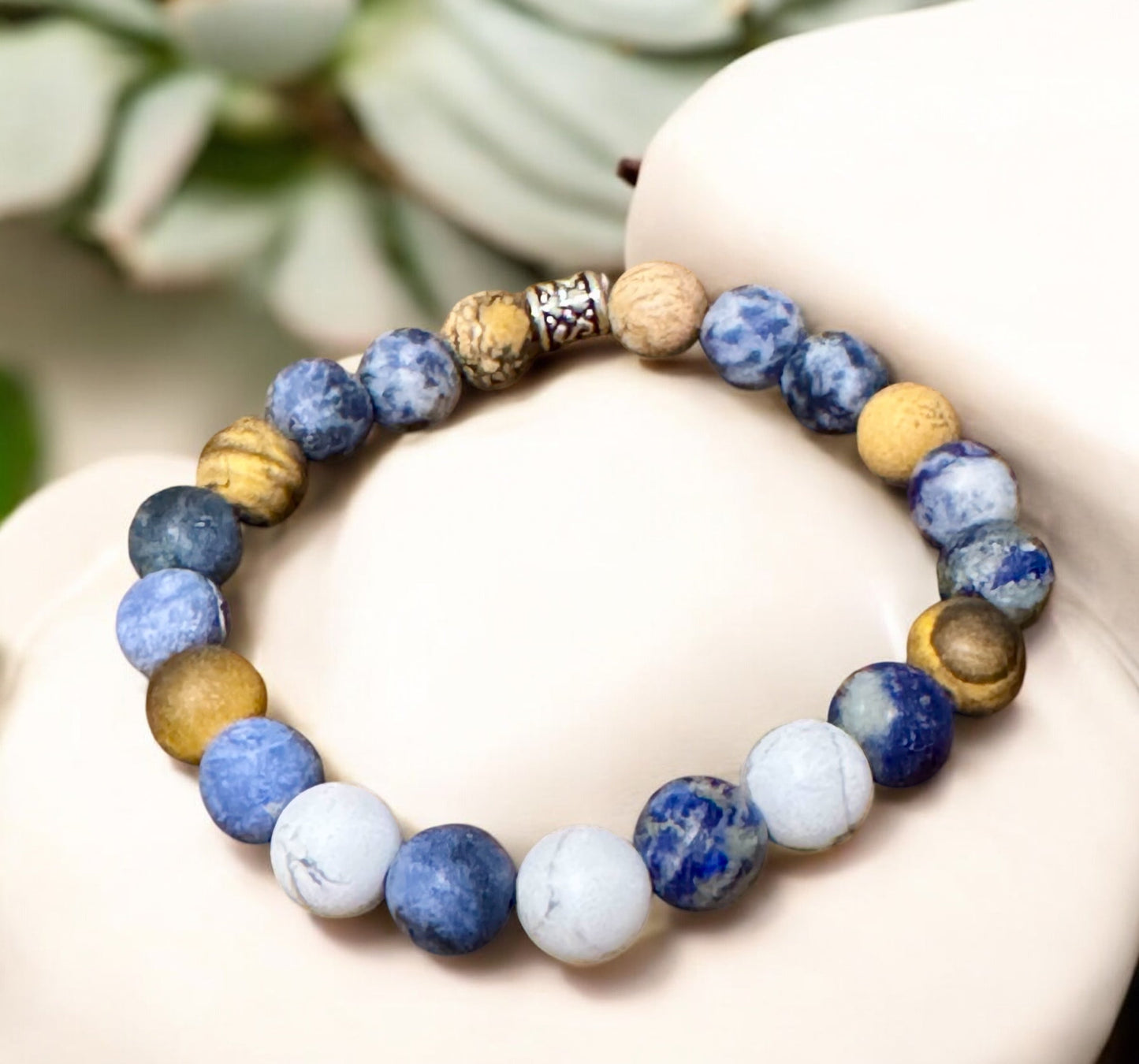 8mm Matte Mixed Stone Bracelet