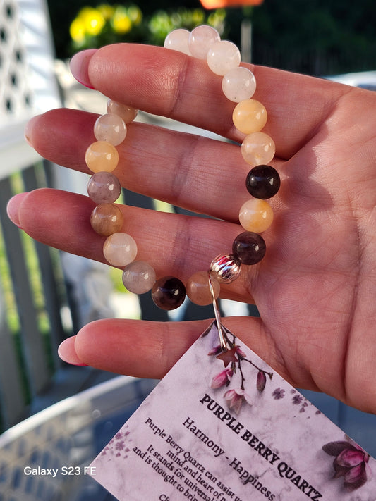 Purple Berry Quartz Bracelet