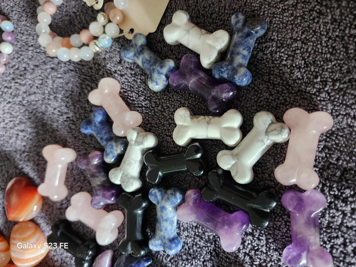 Amethyst & Obsidian Dog Bones