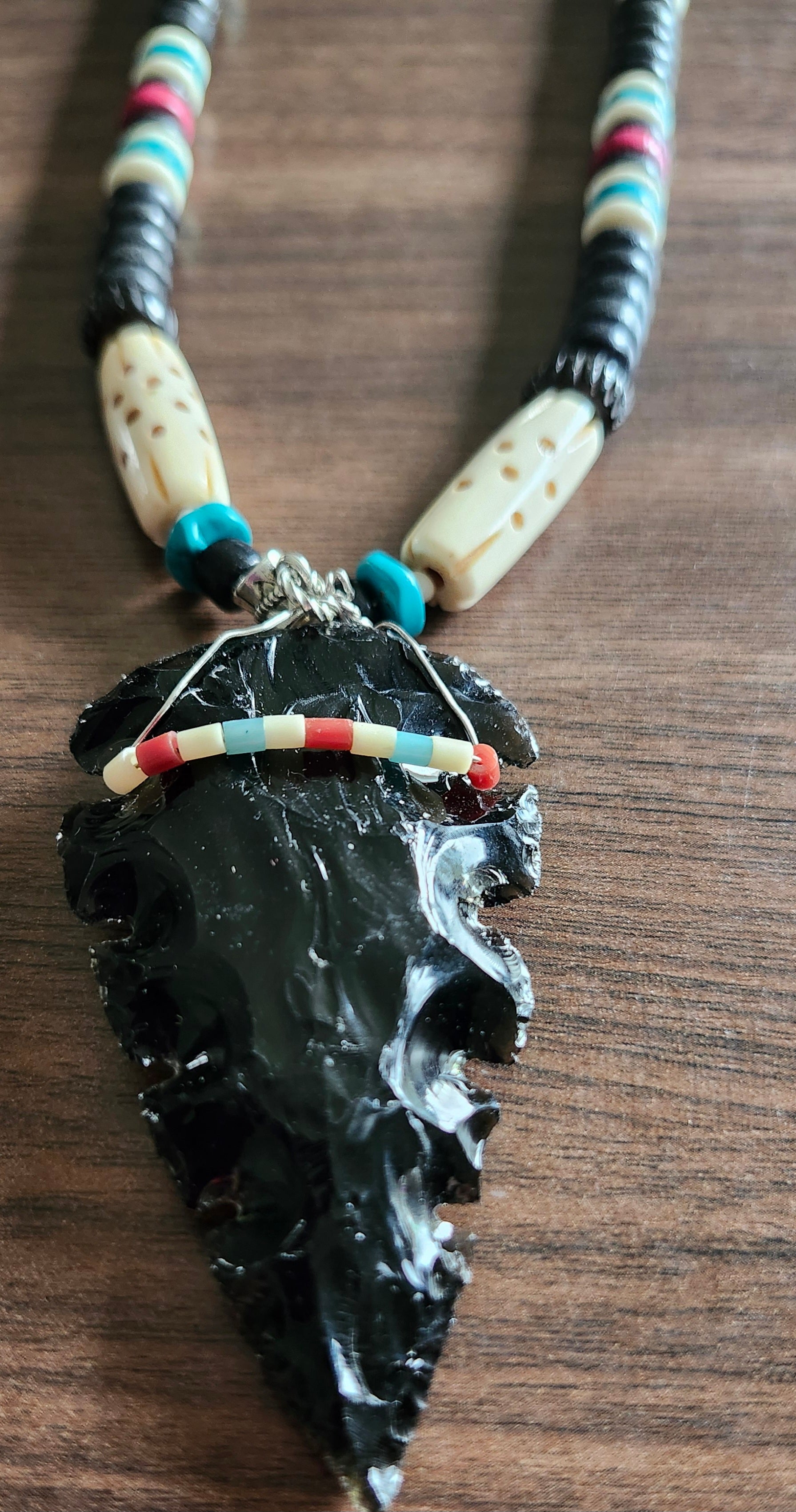 Black Obsidian Arrowhead Necklace