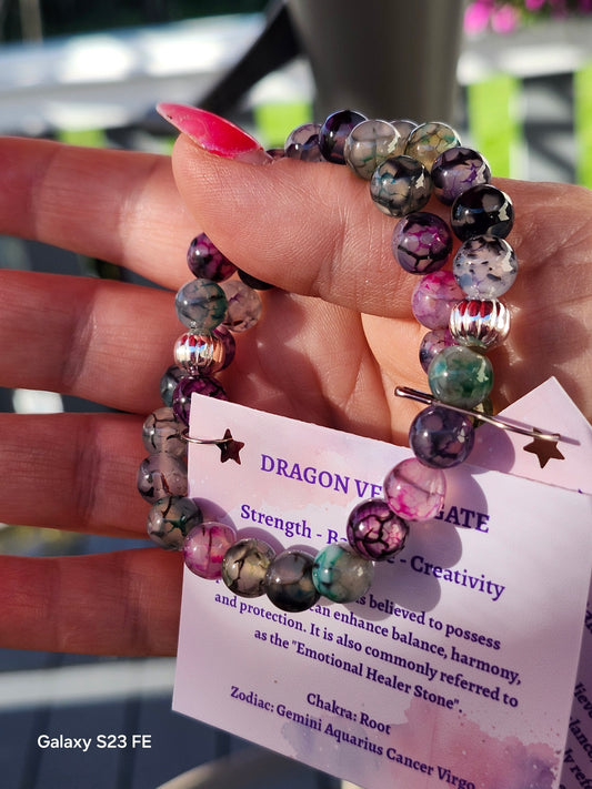 Dragon Vein Agate Bracelet