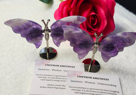 Chevron Amethyst Butterfly Wings